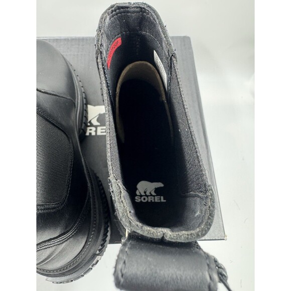 Sorel Women’s Boots ONA AVE Chelsea Chunky Boot Waterproof Sz 9 Black/Black New - Picture 12 of 16